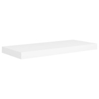 Produktbild för Svävande vägghyllor 2 st vit 60x23,5x3,8 cm MDF