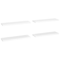 Produktbild för Svävande vägghyllor 4 st vit 90x23,5x3,8 cm MDF