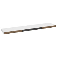 Produktbild för Svävande vägghyllor 2 st vit 120x23,5x3,8 cm MDF