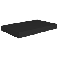 Produktbild för Svävande vägghylla svart 40x23x3,8 cm MDF