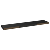 Produktbild för Svävande vägghyllor 2 st svart 120x23,5x3,8 cm MDF