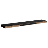 Produktbild för Svävande vägghyllor 4 st svart 120x23,5x3,8 cm MDF