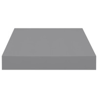 Miniatyr av produktbild för Svävande vägghylla grå 23x23,5x3,8 cm MDF