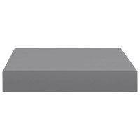 Miniatyr av produktbild för Svävande vägghylla grå 23x23,5x3,8 cm MDF