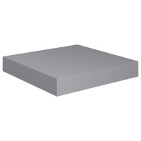 Miniatyr av produktbild för Svävande vägghyllor 4 st grå 23x23,5x3,8 cm MDF