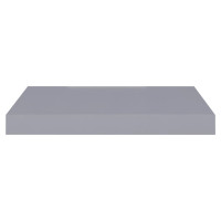 Produktbild för Svävande vägghylla grå 40x23x3,8 cm MDF