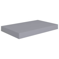 Produktbild för Svävande vägghyllor 2 st grå 40x23x3,8 cm MDF