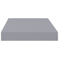Produktbild för Svävande vägghyllor 2 st grå 40x23x3,8 cm MDF