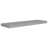 Produktbild för Svävande vägghylla grå 80x23,5x3,8 cm MDF