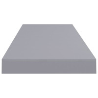 Produktbild för Svävande vägghyllor 2 st grå 80x23,5x3,8 cm MDF