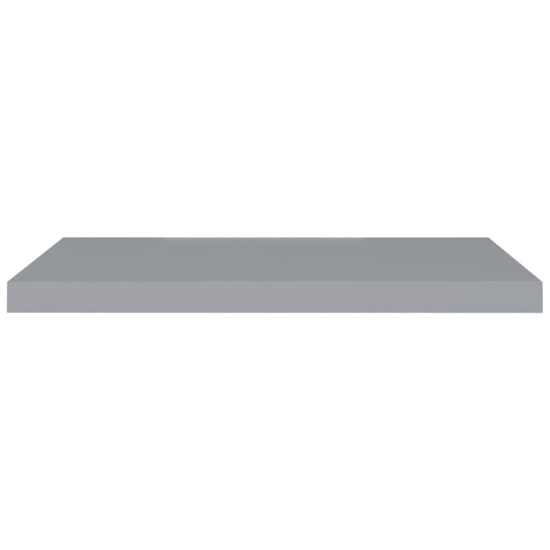 Produktbild för Svävande vägghyllor 4 st grå 80x23,5x3,8 cm MDF