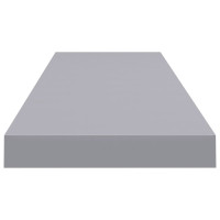 Miniatyr av produktbild för Svävande vägghyllor 2 st grå 90x23,5x3,8 cm MDF
