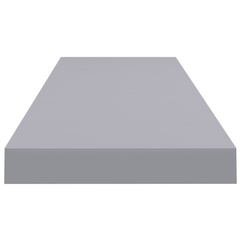 Produktbild för Svävande vägghyllor 2 st grå 90x23,5x3,8 cm MDF