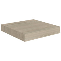 Produktbild för Svävande vägghyllor 2 st ek 23x23,5x3,8 cm MDF