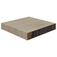 Produktbild för Svävande vägghyllor 2 st ek 23x23,5x3,8 cm MDF