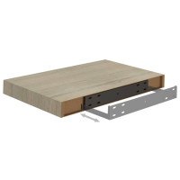 Produktbild för Svävande vägghyllor 2 st ek 40x23x3,8 cm MDF