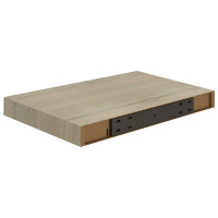 Produktbild för Svävande vägghyllor 2 st ek 40x23x3,8 cm MDF