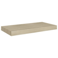 Produktbild för Svävande vägghylla ek 50x23x3,8 cm MDF