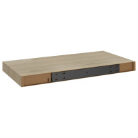 Produktbild för Svävande vägghylla ek 50x23x3,8 cm MDF