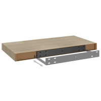 Produktbild för Svävande vägghylla ek 50x23x3,8 cm MDF