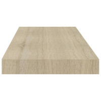 Produktbild för Svävande vägghylla ek 60x23,5x3,8 cm MDF