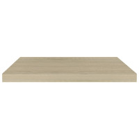 Produktbild för Svävande vägghyllor 4 st ek 60x23,5x3,8 cm MDF