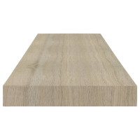 Produktbild för Svävande vägghylla ek 80x23,5x3,8 cm MDF