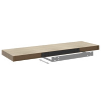 Produktbild för Svävande vägghylla ek 80x23,5x3,8 cm MDF