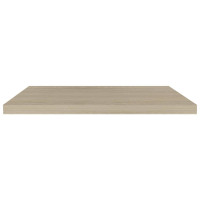 Produktbild för Svävande vägghyllor 2 st ek 80x23,5x3,8 cm MDF