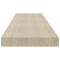 Produktbild för Svävande vägghyllor 2 st ek 90x23,5x3,8 cm MDF