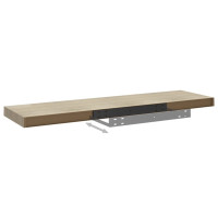 Produktbild för Svävande vägghyllor 2 st ek 90x23,5x3,8 cm MDF