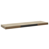 Produktbild för Svävande vägghyllor 2 st ek 90x23,5x3,8 cm MDF