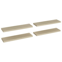 Produktbild för Svävande vägghyllor 4 st ek 90x23,5x3,8 cm MDF