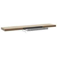 Produktbild för Svävande vägghyllor 4 st ek 120x23,5x3,8 cm MDF