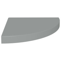 Miniatyr av produktbild för Svävande hörnhyllor 4 st grå 35x35x3,8 cm MDF