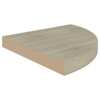 Produktbild för Svävande hörnhylla ek 35x35x3,8 cm MDF