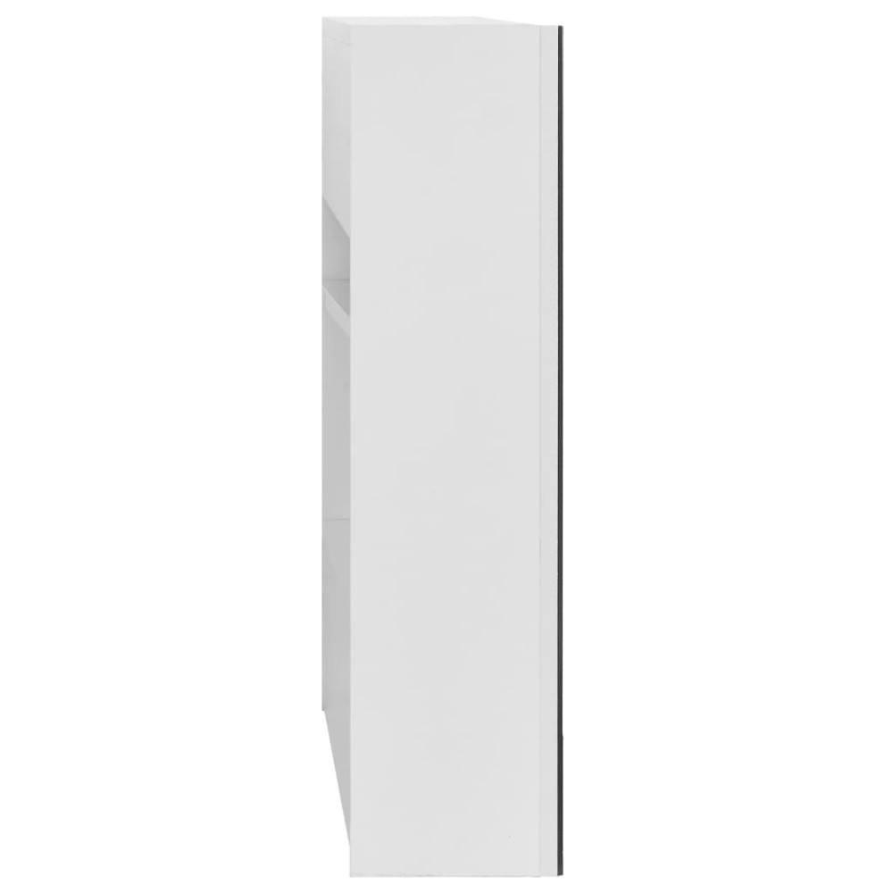 Produktbild för Spegelskåp för badrum vit 80x15x60 cm MDF
