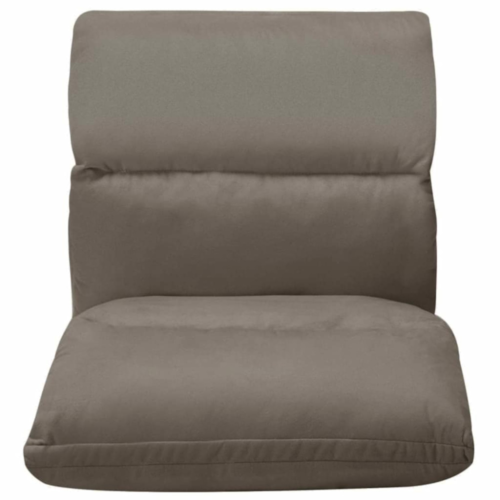 Produktbild för Golvstol vikbar mörkgrå mikrofiber