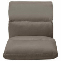 Produktbild för Golvstol vikbar mörkgrå mikrofiber