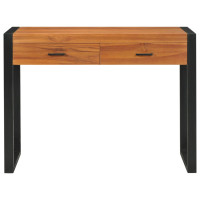 Produktbild för Skrivbord med 2 lådor 100x40x75 cm teak
