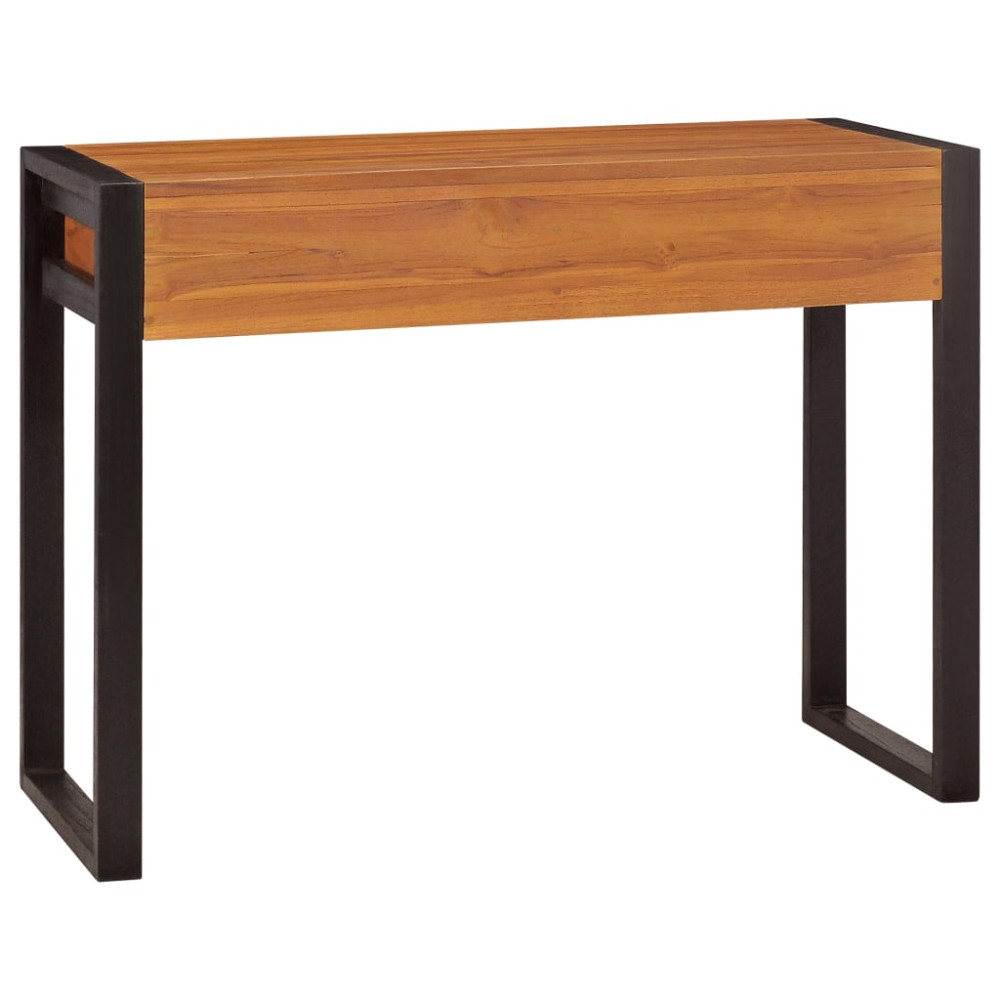 Produktbild för Skrivbord med 2 lådor 100x40x75 cm teak