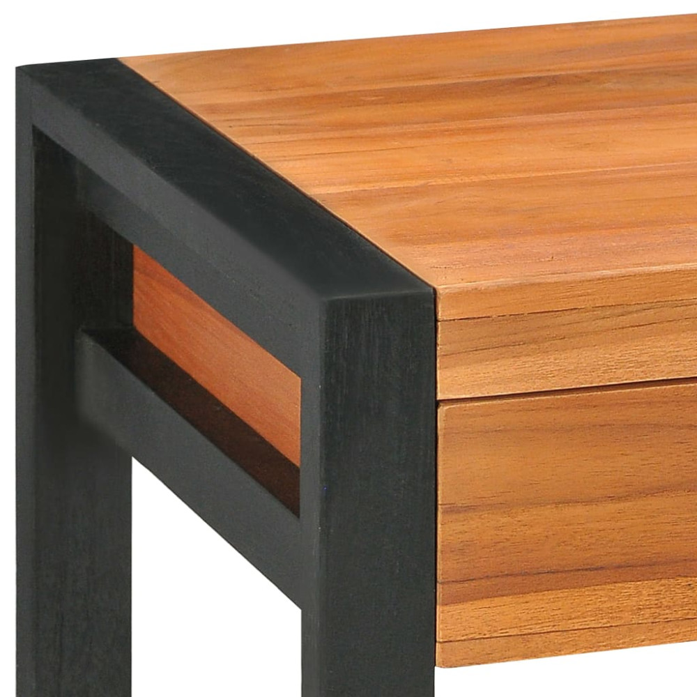 Produktbild för Skrivbord med 2 lådor 100x40x75 cm teak