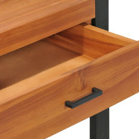 Produktbild för Skrivbord med 2 lådor 100x40x75 cm teak