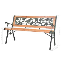 Produktbild för Trädgårdsbänk 122 cm trä