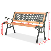 Produktbild för Trädgårdsbänk 122 cm trä
