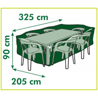 Produktbild för Överdrag till rektangulära trädgårdsbord 325x205x90 cm