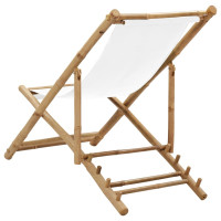 Produktbild för Solstol bambu och kanvas
