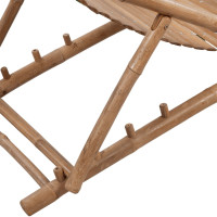 Miniatyr av produktbild för Solstol med fotstöd bambu