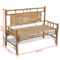 Produktbild för Trädgårdsbänk 120 cm bambu