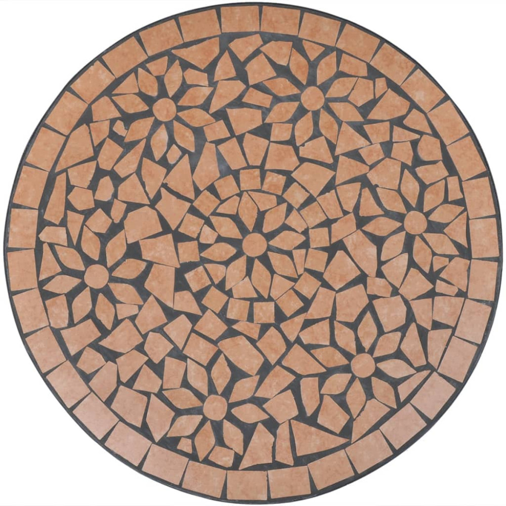 Produktbild för Cafébord terrakotta 60 cm mosaik